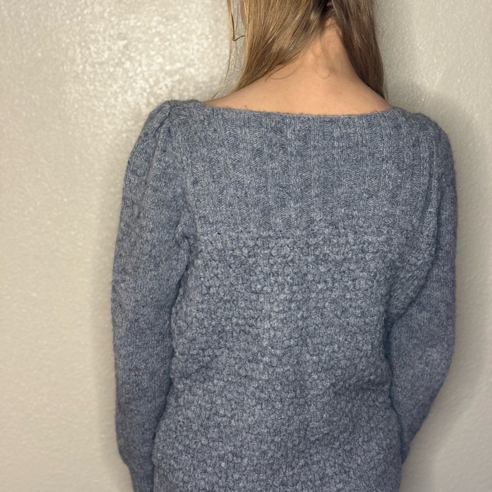 Anthropologie Heather Gray Crew Neck Sweater - Picture 5 of 6